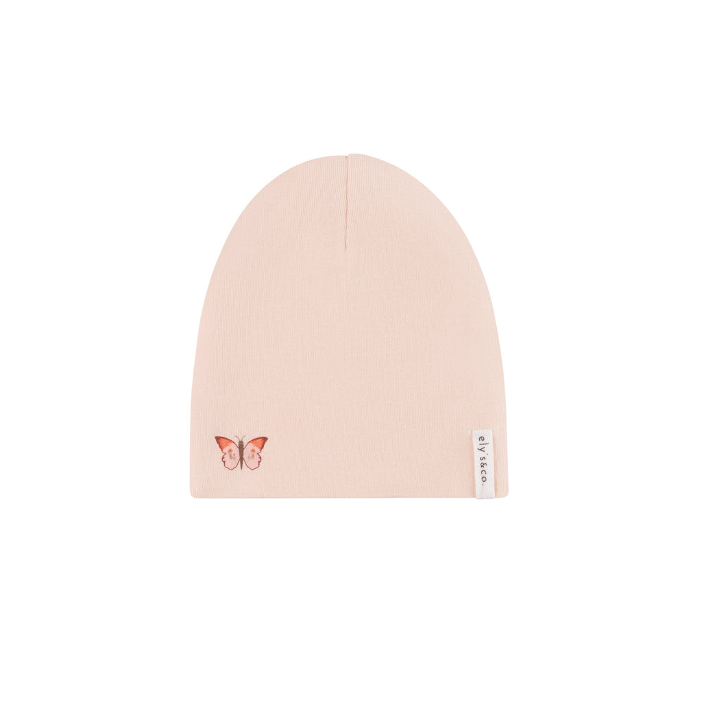 Ely's&Co. Footie Jellybeanzkids Elys Garden Floral Center Footie + Beanie -Pink