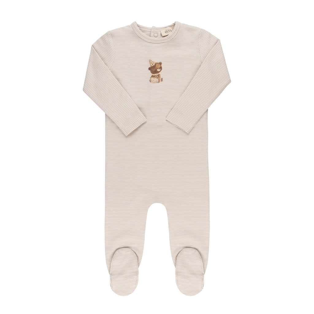 Ely's&Co. Footie Jellybeanzkids Elys Organic Bear Collection Footie-Tan