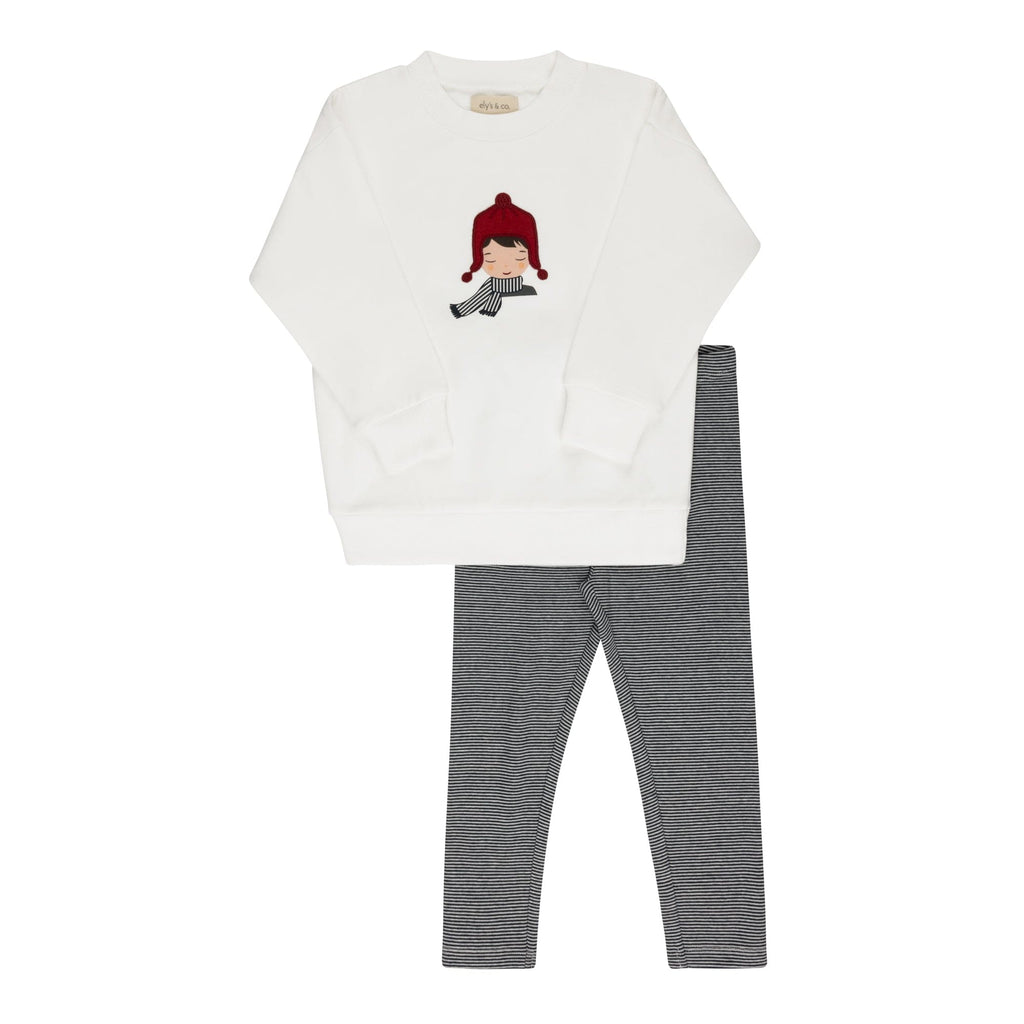 Ely's&Co. set Jellybeanzkids Ely's Autumn Set-Ivory/Blue