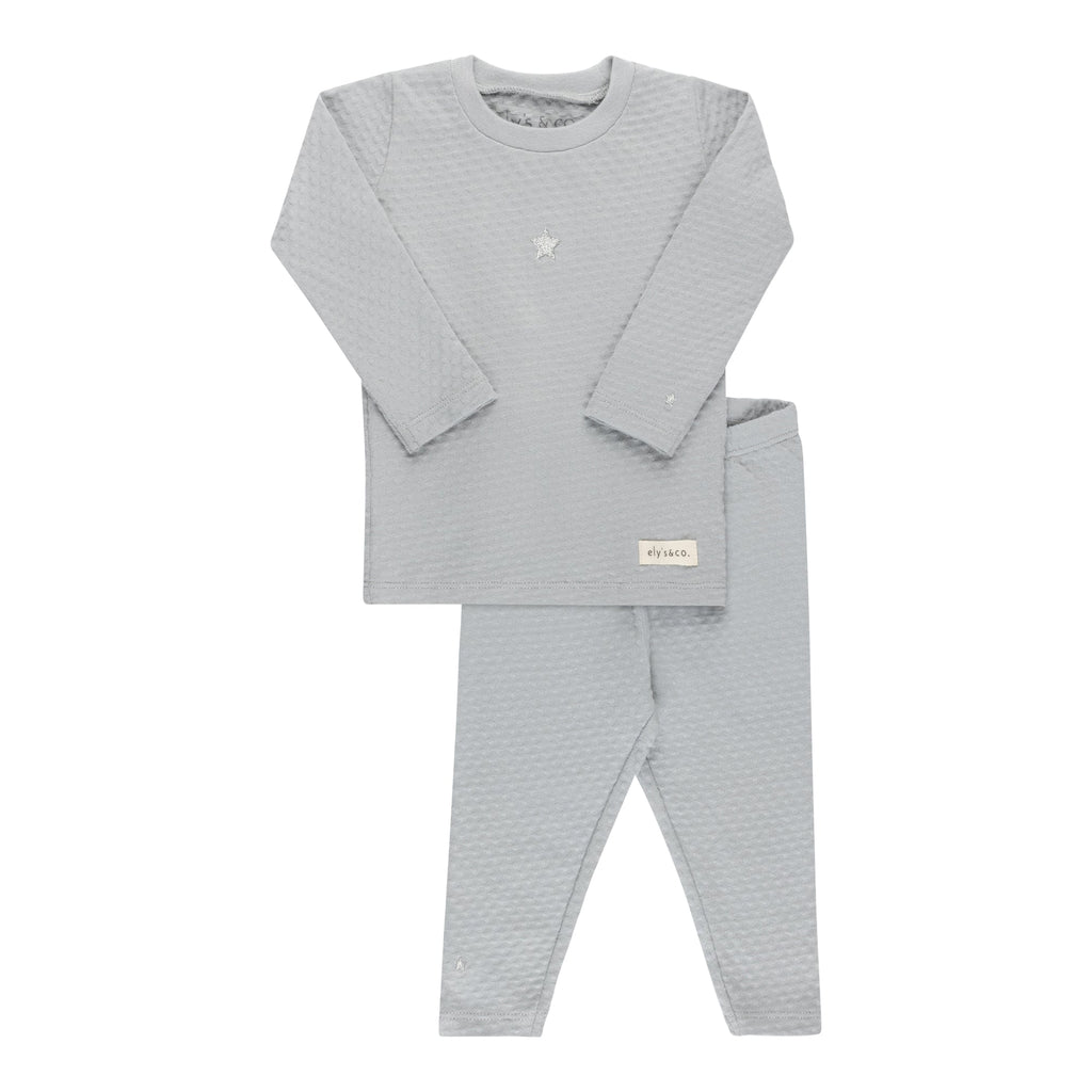 Ely's&Co. set Jellybeanzkids Ely's Embroidered Star Long Sleeve Lounge Set-Blue