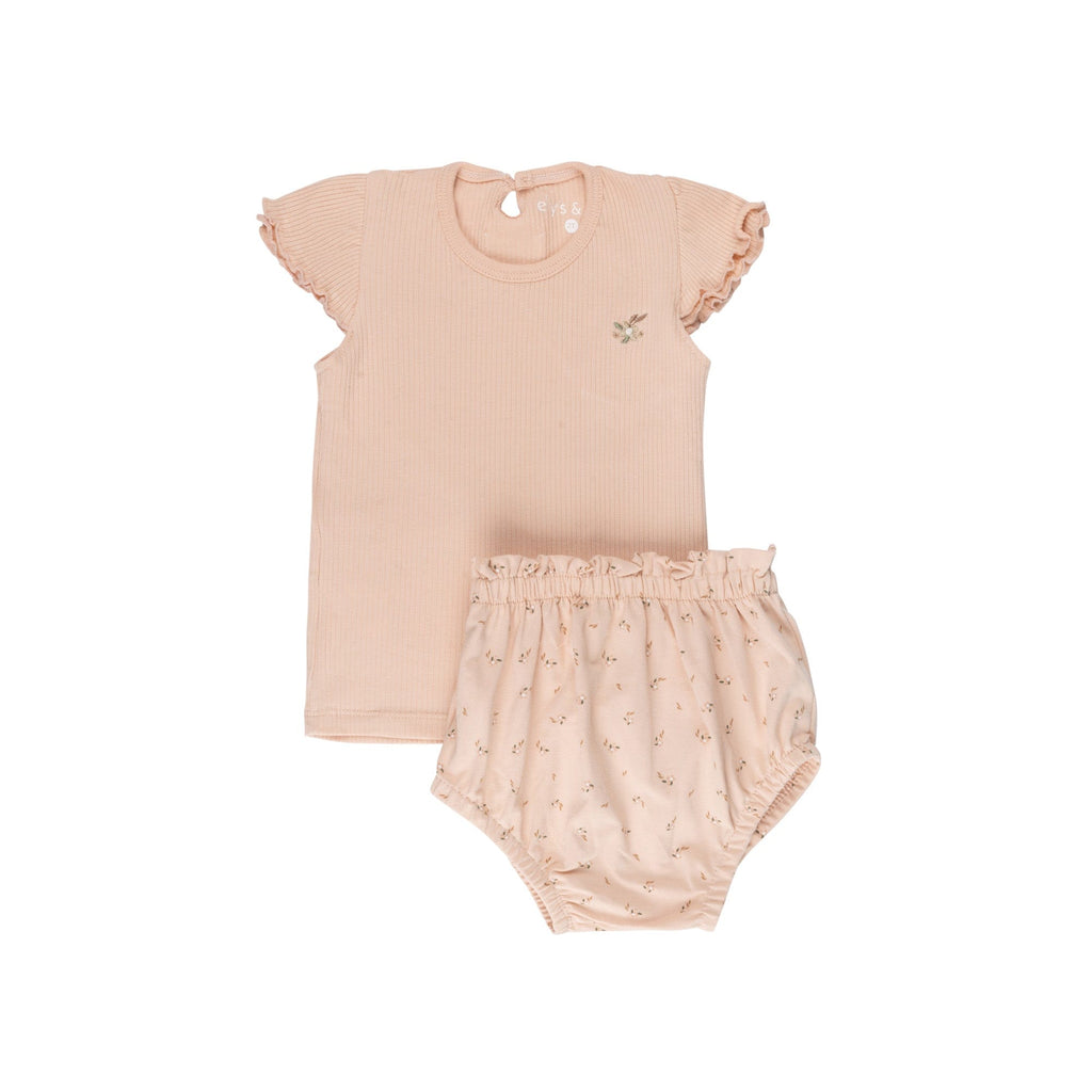 Ely's&Co. Set Jellybeanzkids Ely's Printed Floral Bloomer Set -Pink