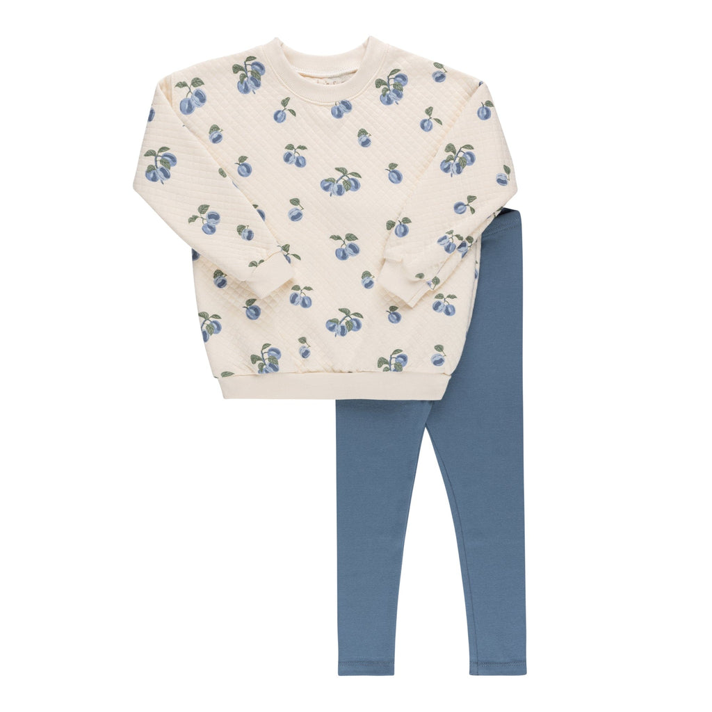 Ely's&Co. Set Jellybeanzkids Ely's Quilted Plums Collection Set -Cream/Blue