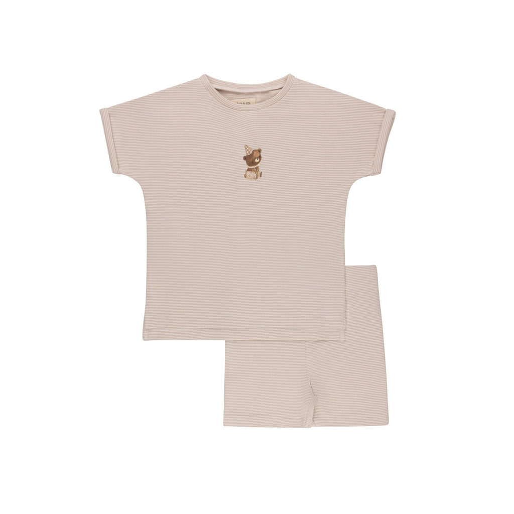Ely's&Co. set Jellybeanzkids Elys Bear Collection 2 Piece Set-Tan