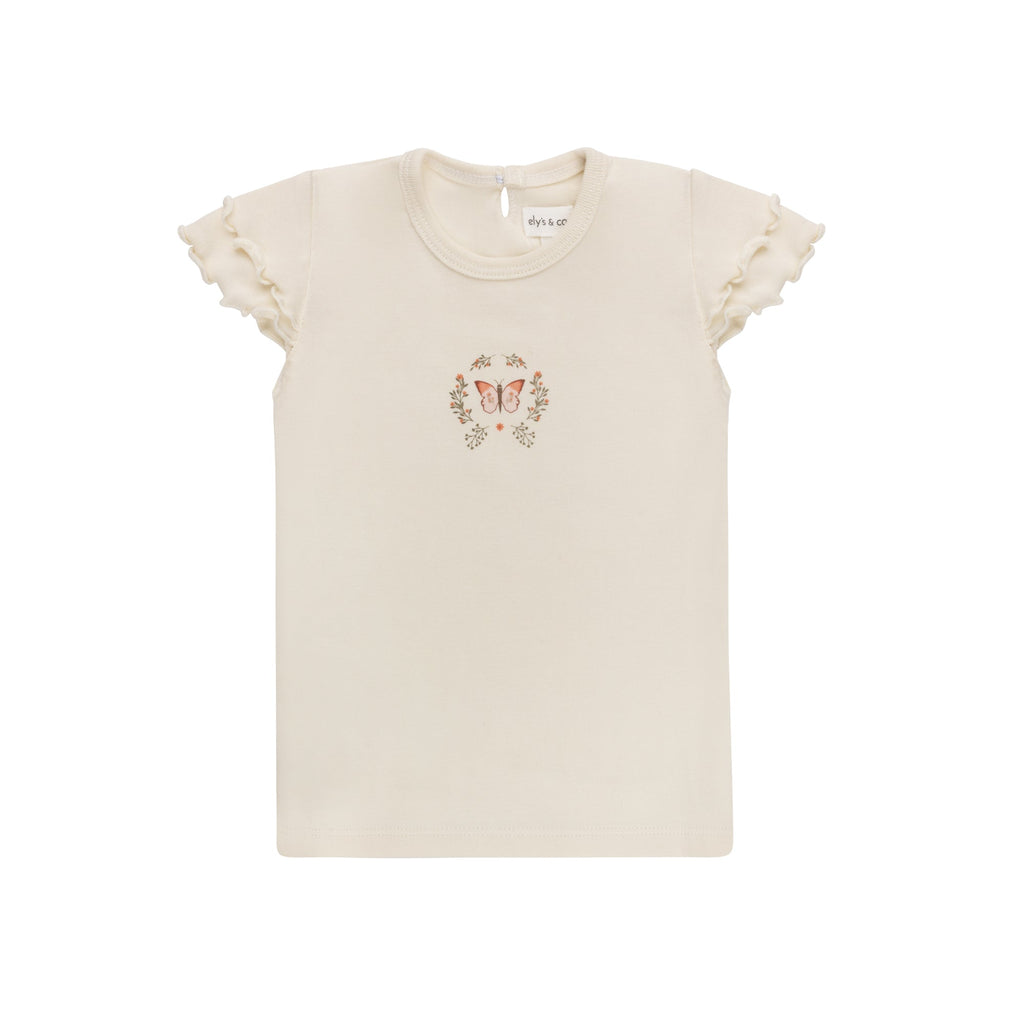 Ely's&Co. Set Jellybeanzkids Elys Garden Floral Print Bloomer Set-Ivory Girl