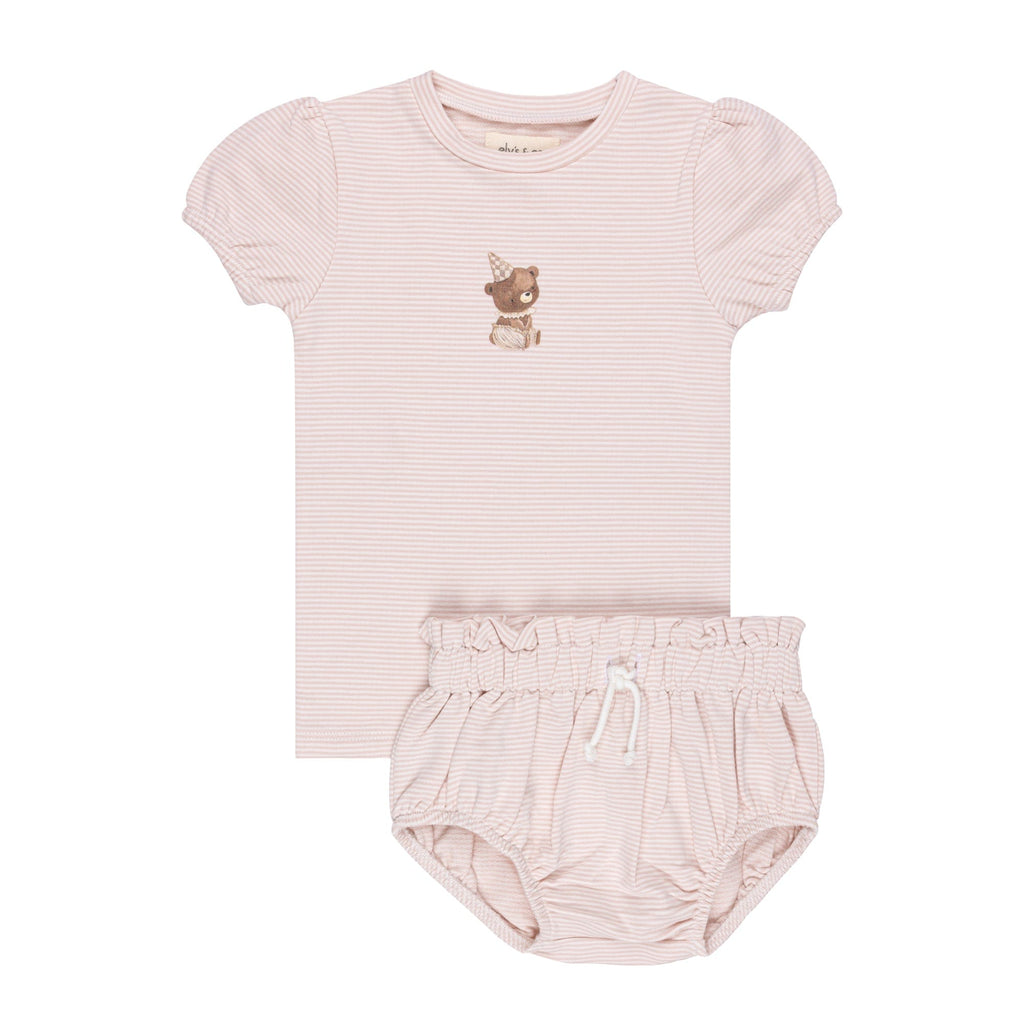 Ely's&Co. Set Jellybeanzkids Elys Organic Bear Collection Set- Pink