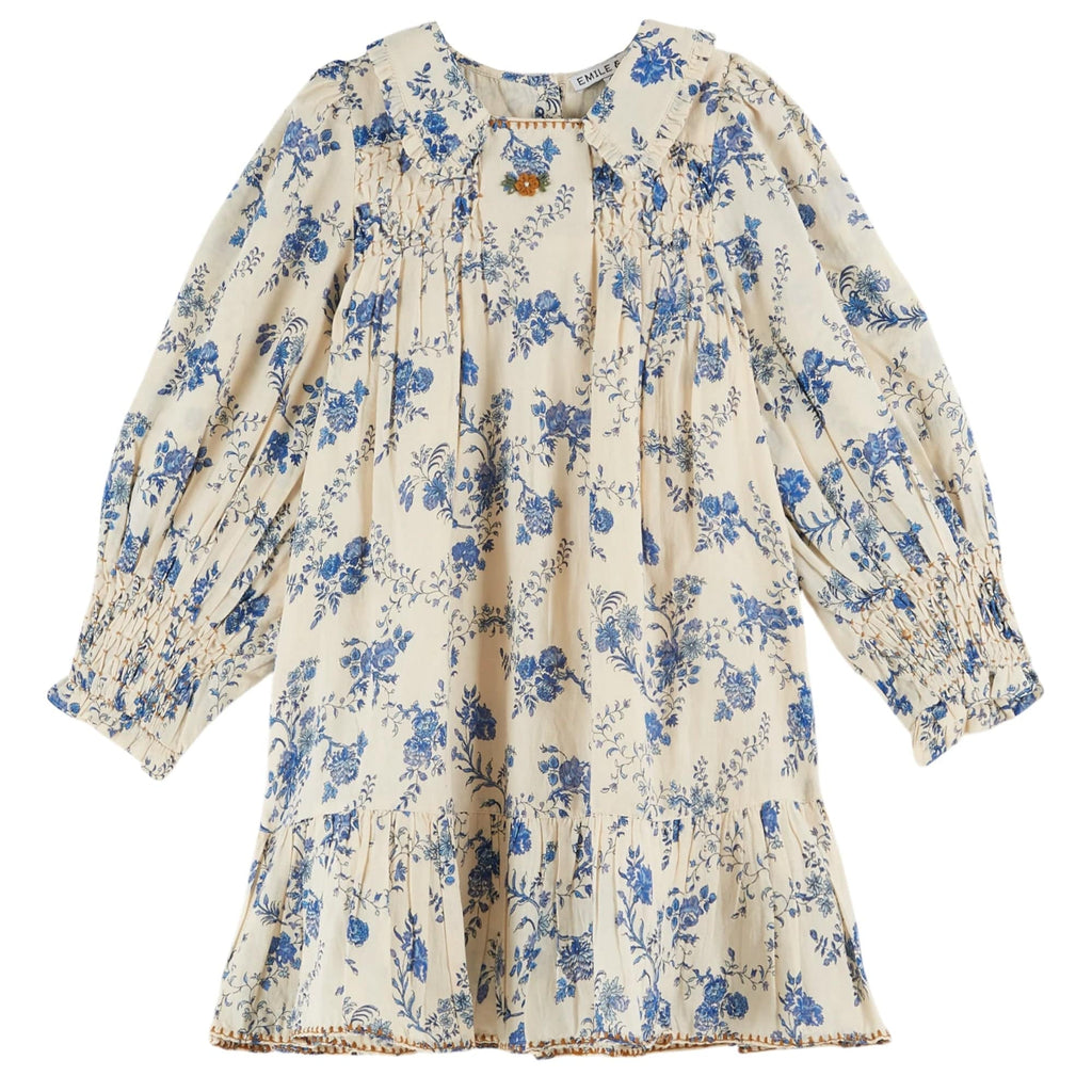 Emile et Ida Dress Jellybeanzkids Emile Et Ida Orchid Blue Smocked Dress