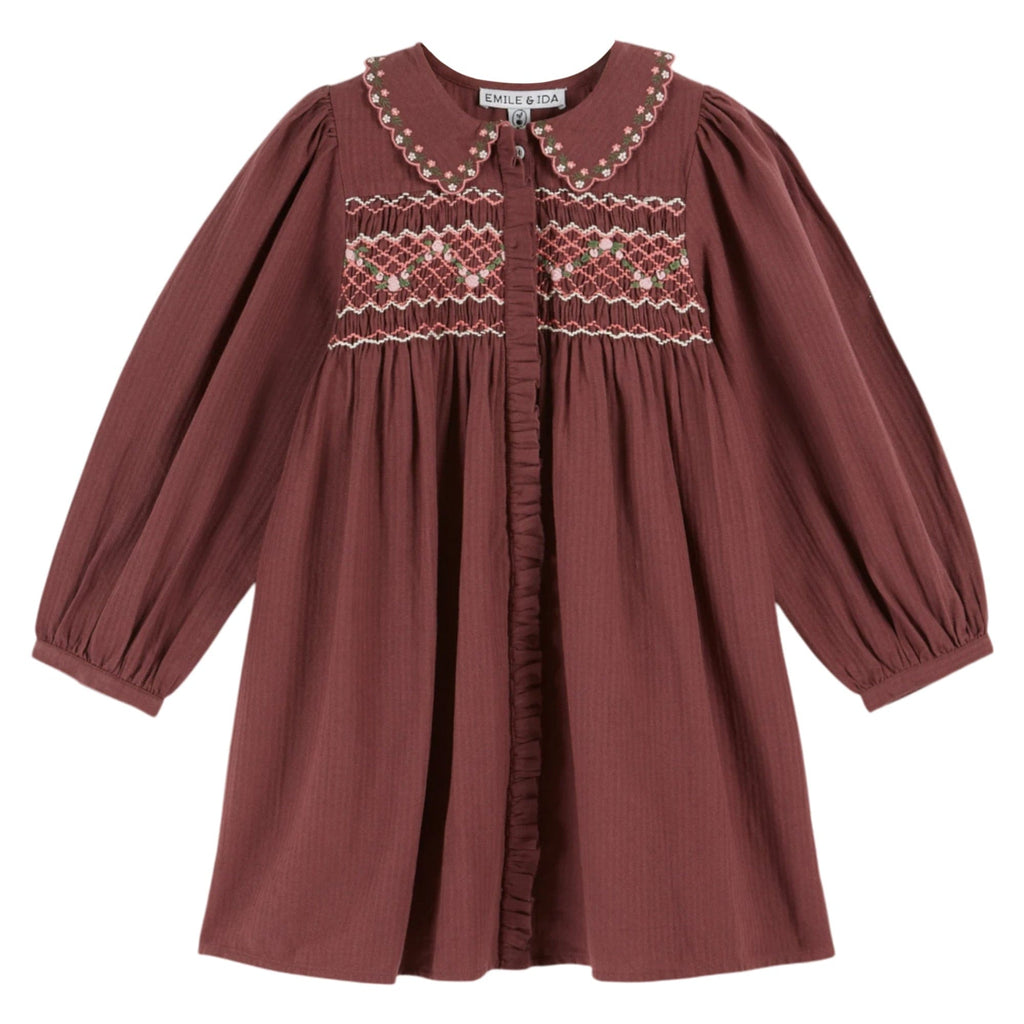 Emile et Ida Dress Jellybeanzkids Emile Et Ida Smocke Violine Dress