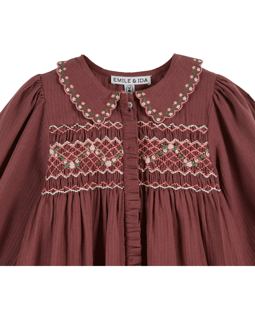 Emile et Ida Dress Jellybeanzkids Emile Et Ida Smocke Violine Dress