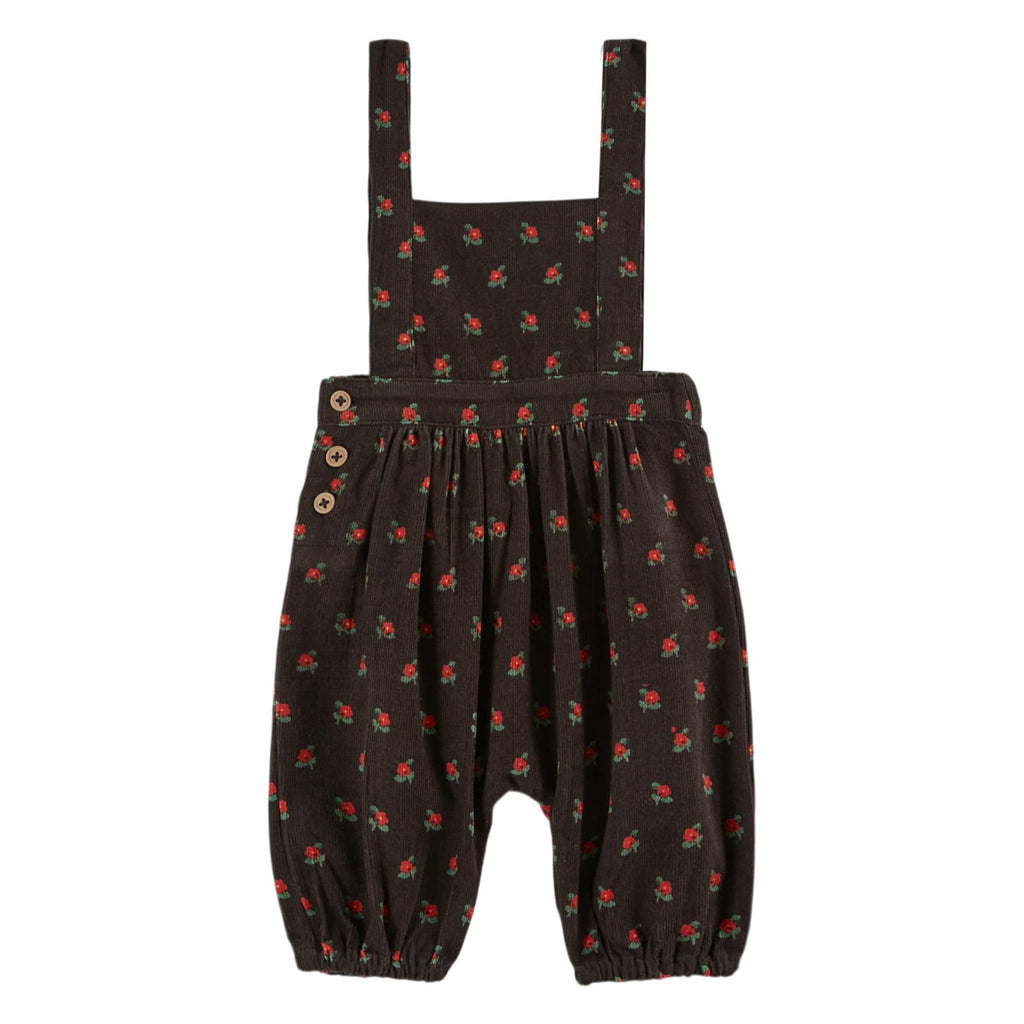 Emile et Ida Romper Jellybeanzkids Emile Et Ida Poppy Noir Corduroy Romper