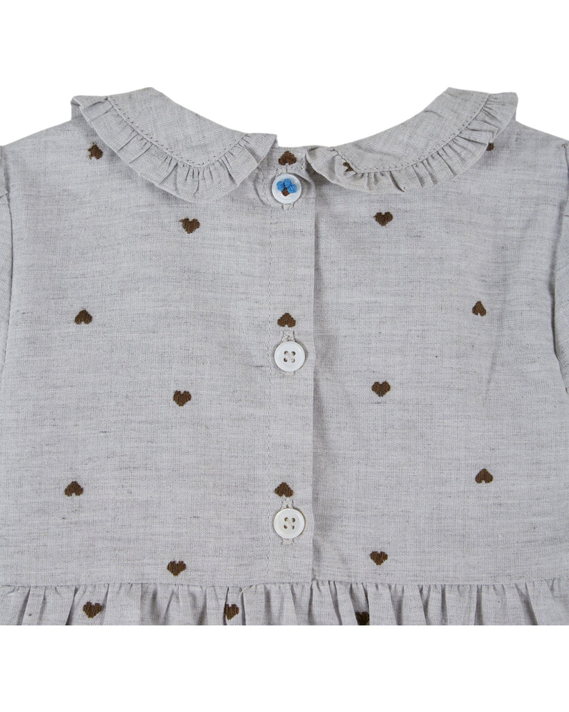 Emile et Ida Romper Jellybeanzkids Emile Et Ida Smocked Coeur Romper