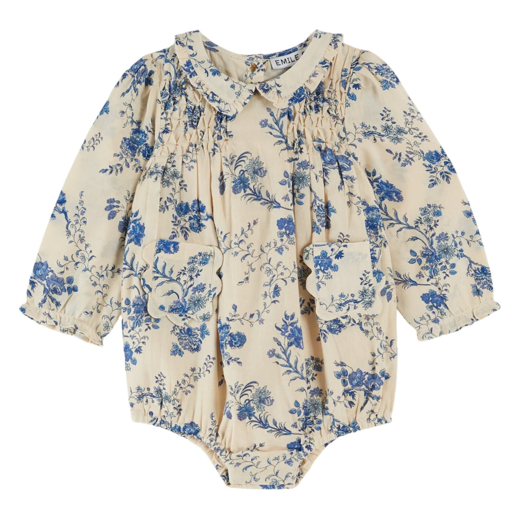 Emile et Ida Romper Jellybeanzkids Emile Et Ida Smocked Orchid Romper