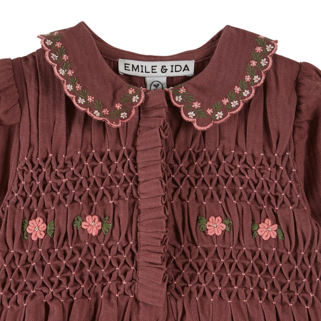 Emile et Ida Romper Jellybeanzkids Emile Et Ida Smocked Violine Romper