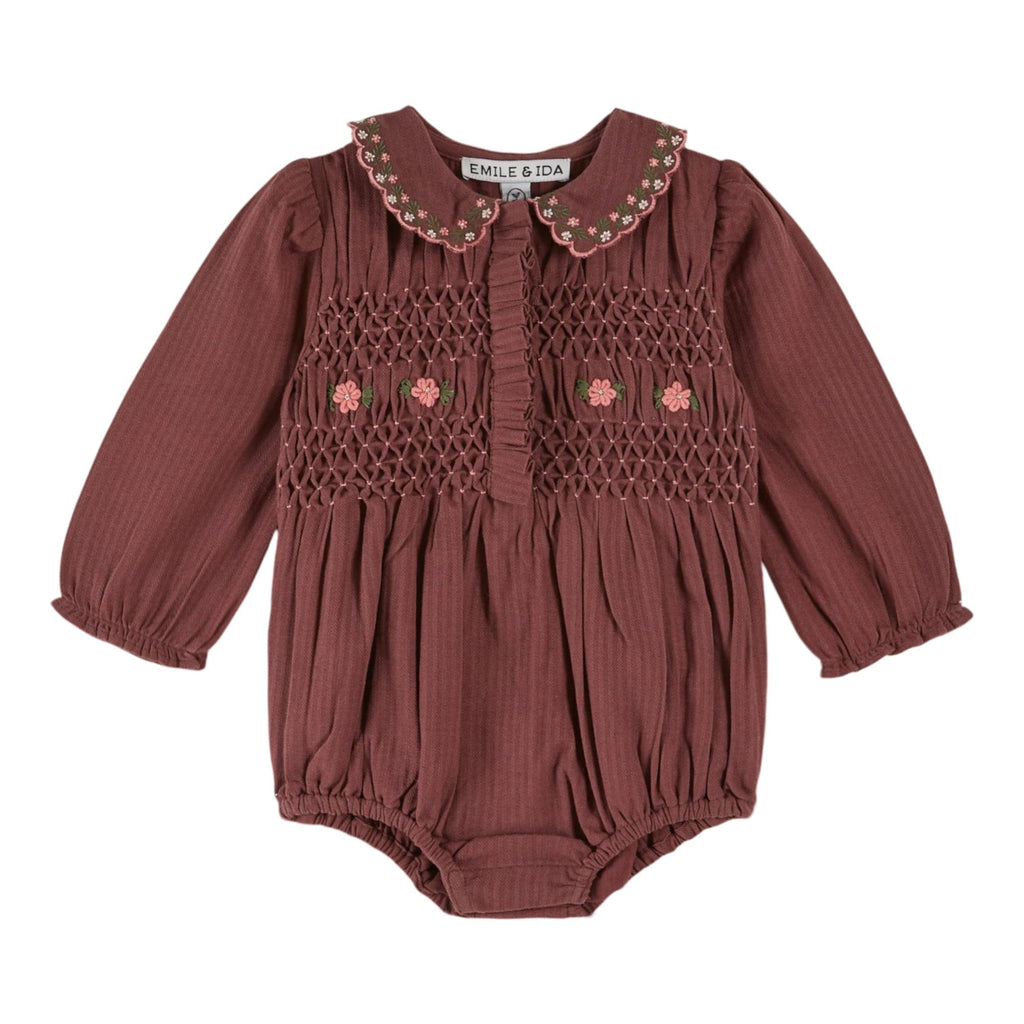 Emile et Ida Romper Jellybeanzkids Emile Et Ida Smocked Violine Romper