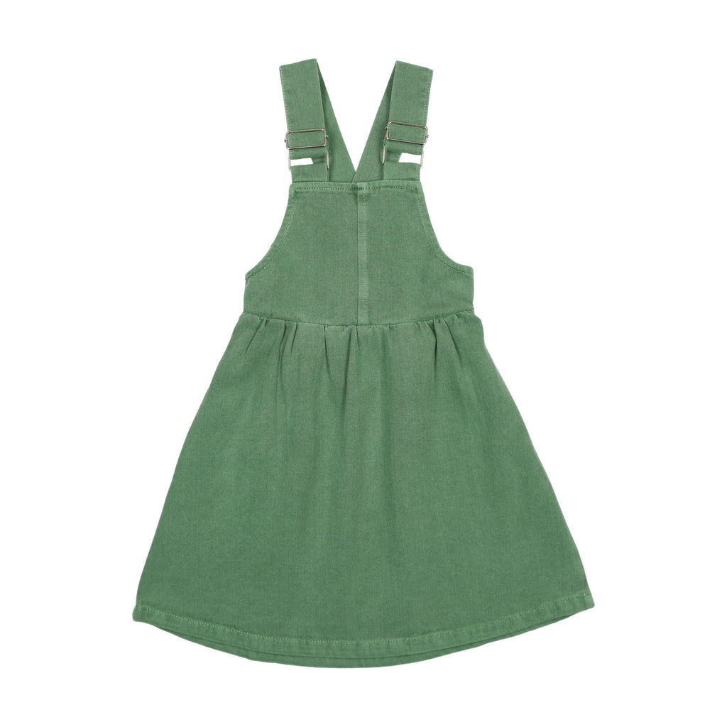 Farren+Me Dress Jellybeanzkids Farren + Me Denim Pinafore Dress- Green Wash