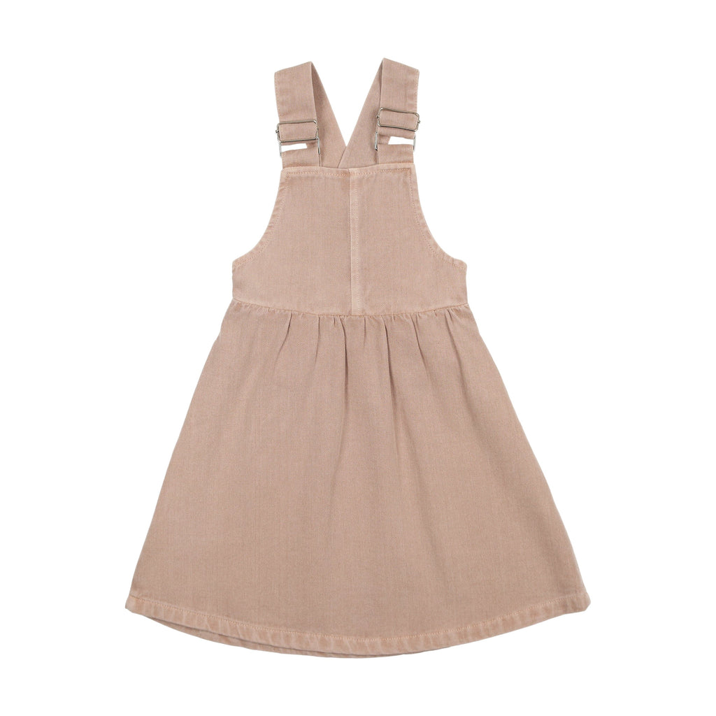 Farren+Me Dress Jellybeanzkids Farren + Me Denim Pinafore Dress- Pale Pink Wash