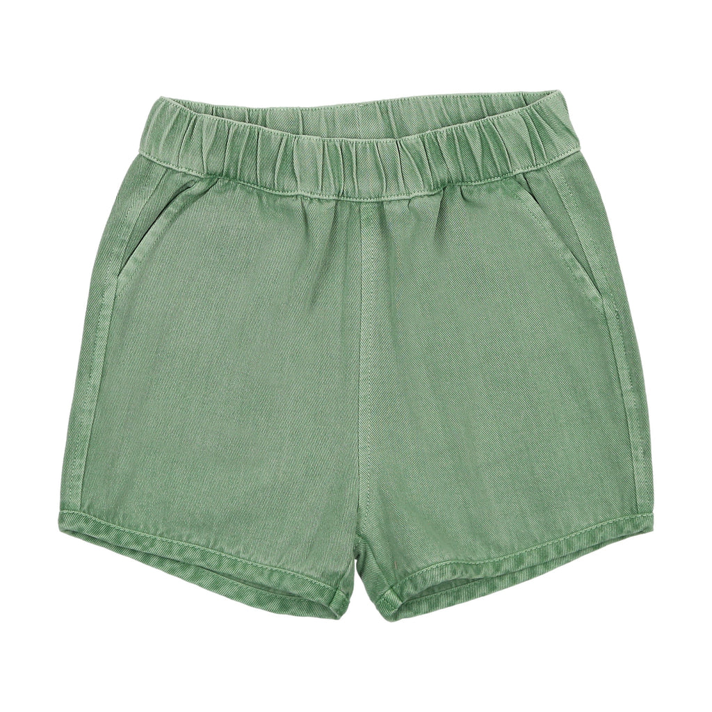 Farren+Me Pants Jellybeanzkids Farren + Me Denim Track Shorts- Green Wash