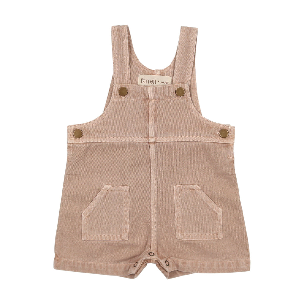 Farren+Me Romper Jellybeanzkids Farren + Me Denim Overall- Pale Pink Wash