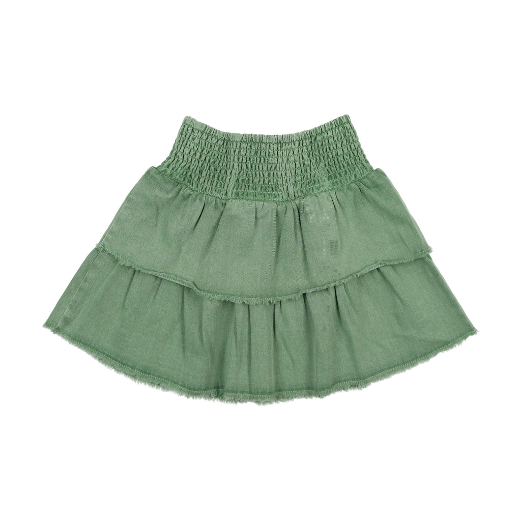 Farren+Me Skirt Jellybeanzkids Farren + Me Denim Tiered Skirt- Green Wash
