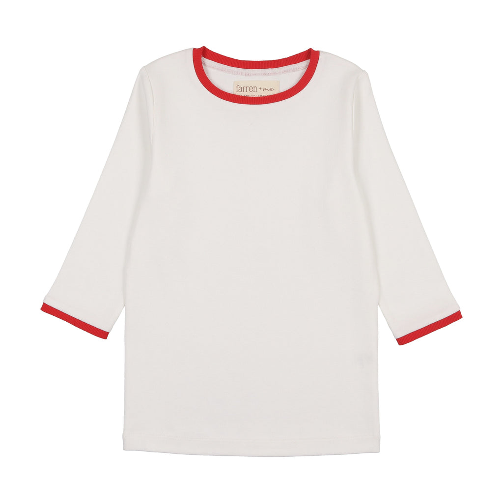 Farren+Me T-shirt Jellybeanzkids Farren + Me Tennis 3/4 Sleeved T-shirt- Ecru