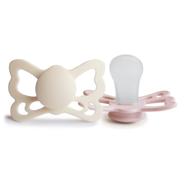 Frigg Accessories Jellybeanzkids Frigg Butterfly Anatomical Silicone Pacifier - Cream/Blush