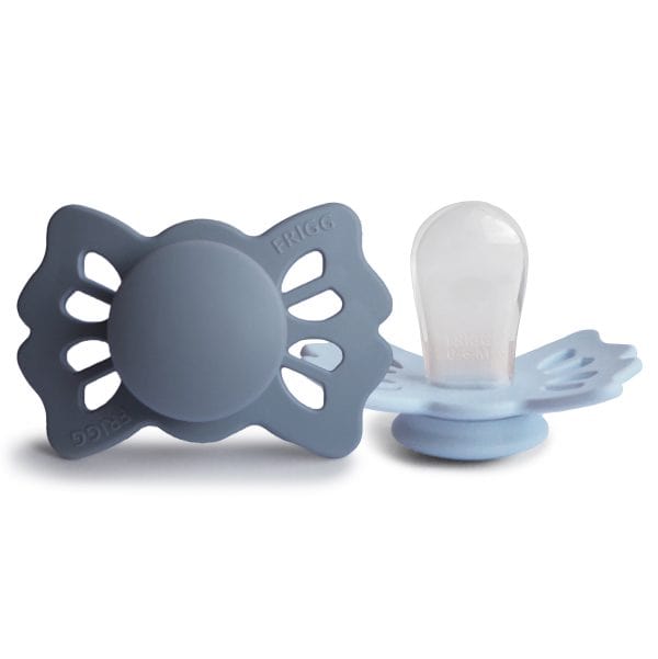 Frigg Accessories Jellybeanzkids Frigg Lucky Symmetrical Silicone Pacifier - Slate/Powder Blue