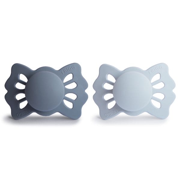Frigg Accessories Jellybeanzkids Frigg Lucky Symmetrical Silicone Pacifier - Slate/Powder Blue