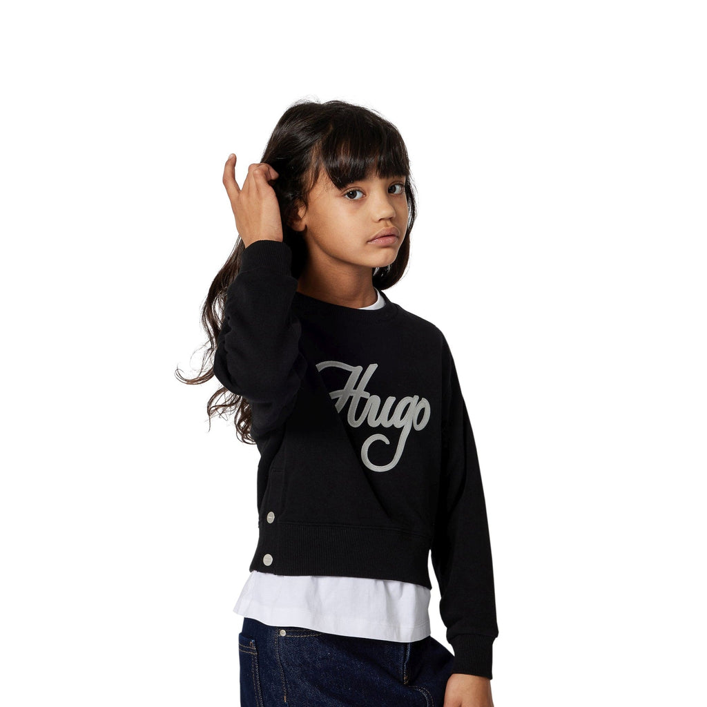 Hugo Sweatshirt Jellybeanzkids Hugo Black Sweatshirt