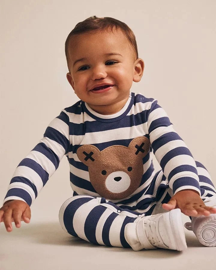 Huxbaby Romper Jellybeanzkids Huxbaby Stripe Huxbear Romper