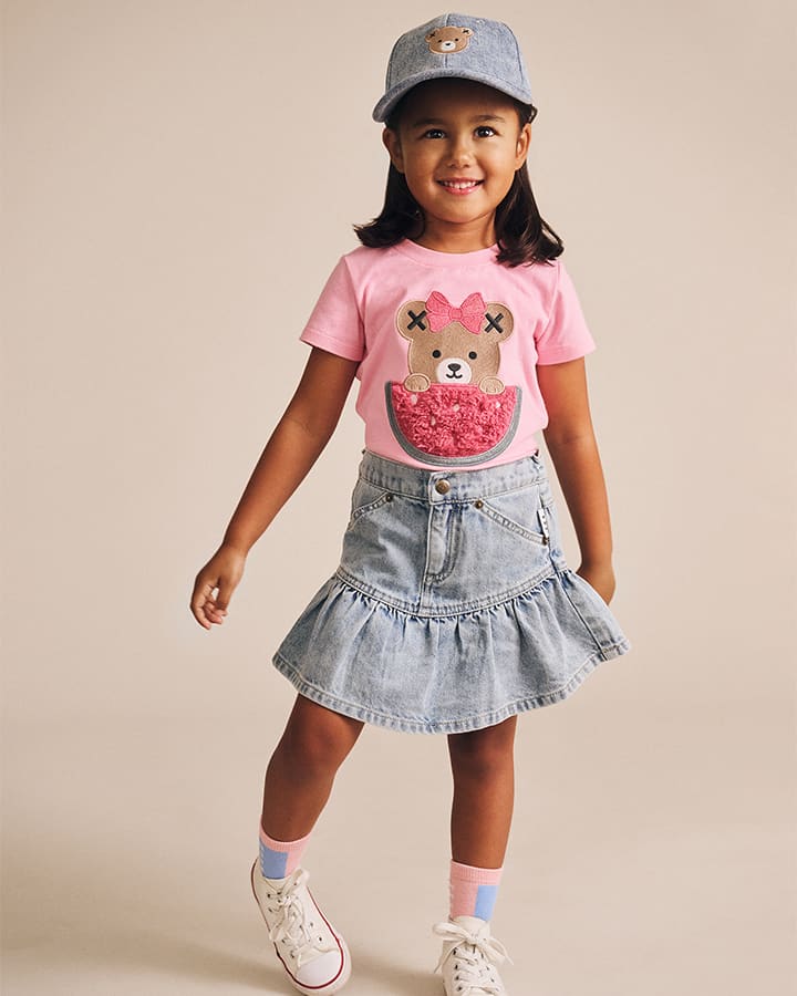 Huxbaby Skirt Jellybeanzkids Huxbaby Denim Frilly Skirt
