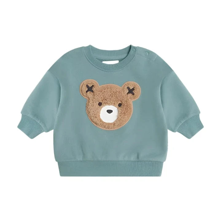 Huxbaby Sweatshirt Jellybeanzkids Huxbaby Furry Huxbear Sweatshirt - Green