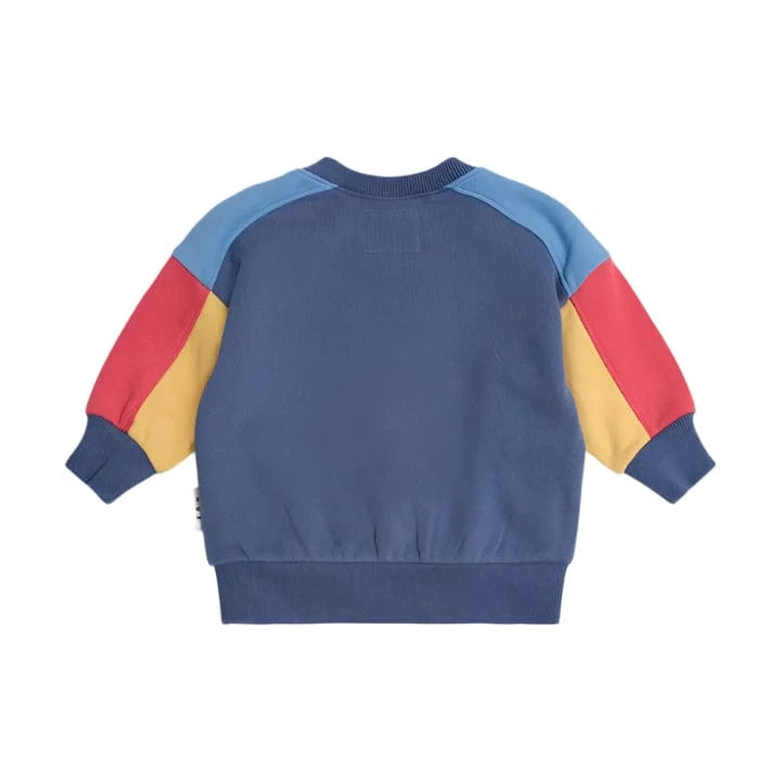 Huxbaby Sweatshirt Jellybeanzkids Huxbaby Varsity Huxbear Sweatshirt - Colorblock