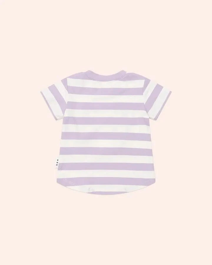 Huxbaby T-shirt Jellybeanzkids Huxbaby Furry Orchid Stripe T-shirt
