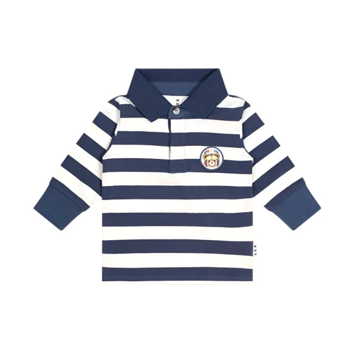 Huxbaby Top Jellybeanzkids Huxbaby Stripe Polo Tee