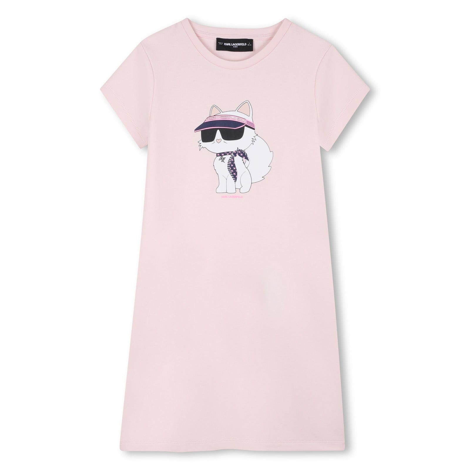 Karl Choupette Illustration Dress-Pink – JellyBeanz Kids Karl Choupette Illustration Dress-Pink – JellyBeanz Kids