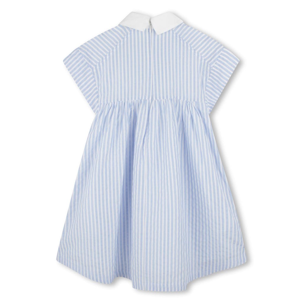 Karl Lagerfeld Dress Jellybeanzkids Karl Lagerfeld Striped Short Sleeve Dress- White/Blue