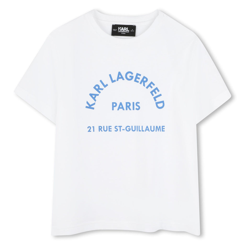 Karl Lagerfeld T-shirt Jellybeanzkids Karl Lagerfeld Boys Logo T-shirt-Blue/White