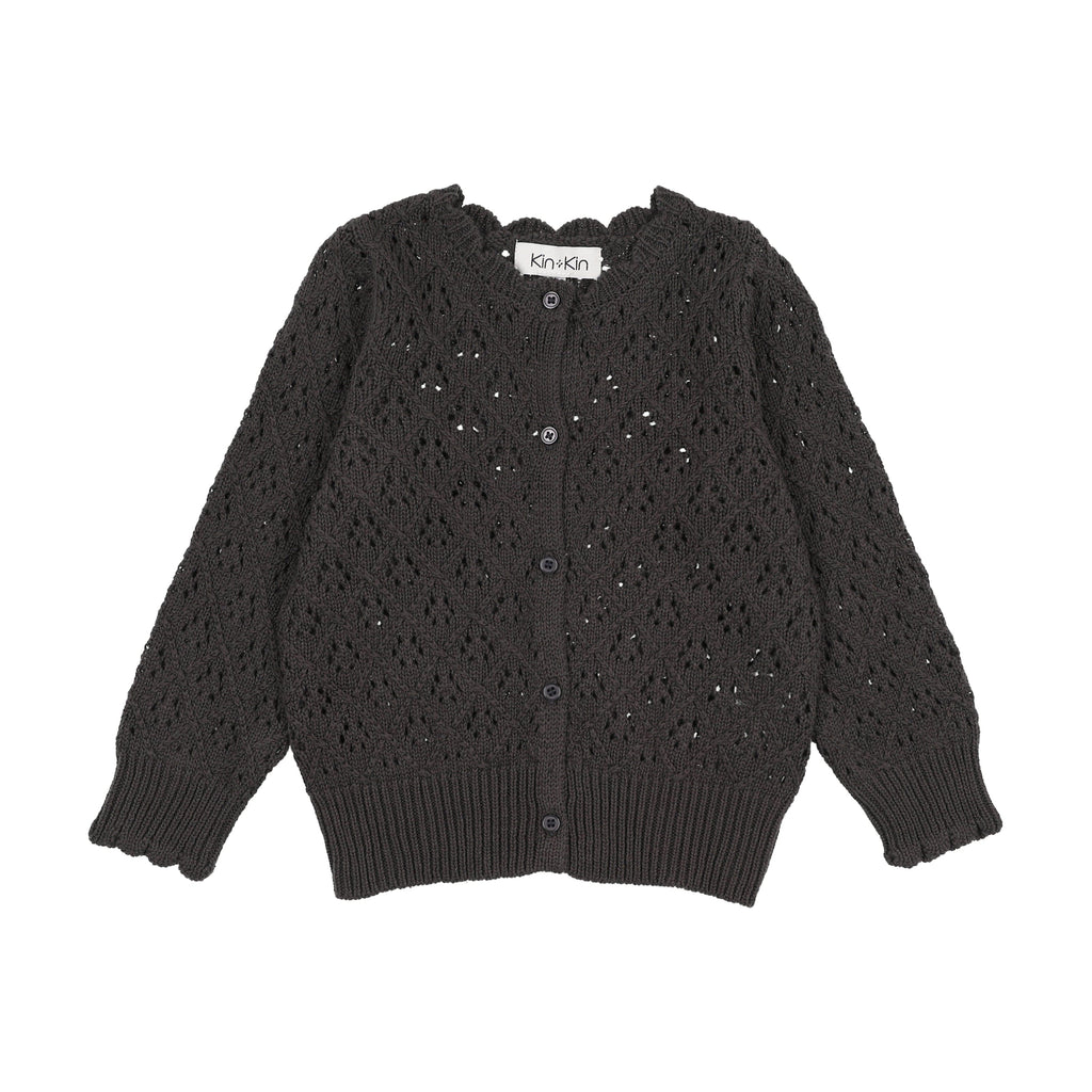 Kin+Kin Cardigan Jellybeanzkids Kin+Kin Knit Cardigan-Grey