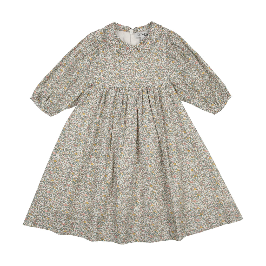Kin+Kin Dress Jellybeanzkids Kin + Kin Floral print Peter Pan Collar Long Sleeve Dress