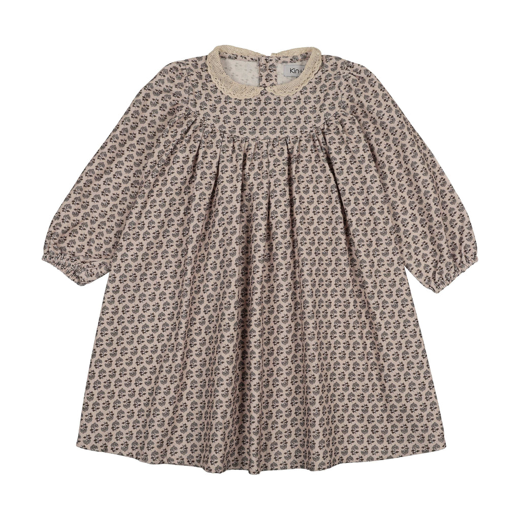 Kin+Kin Dress Jellybeanzkids Kin+Kin Lace Collar Leaf Print Dress