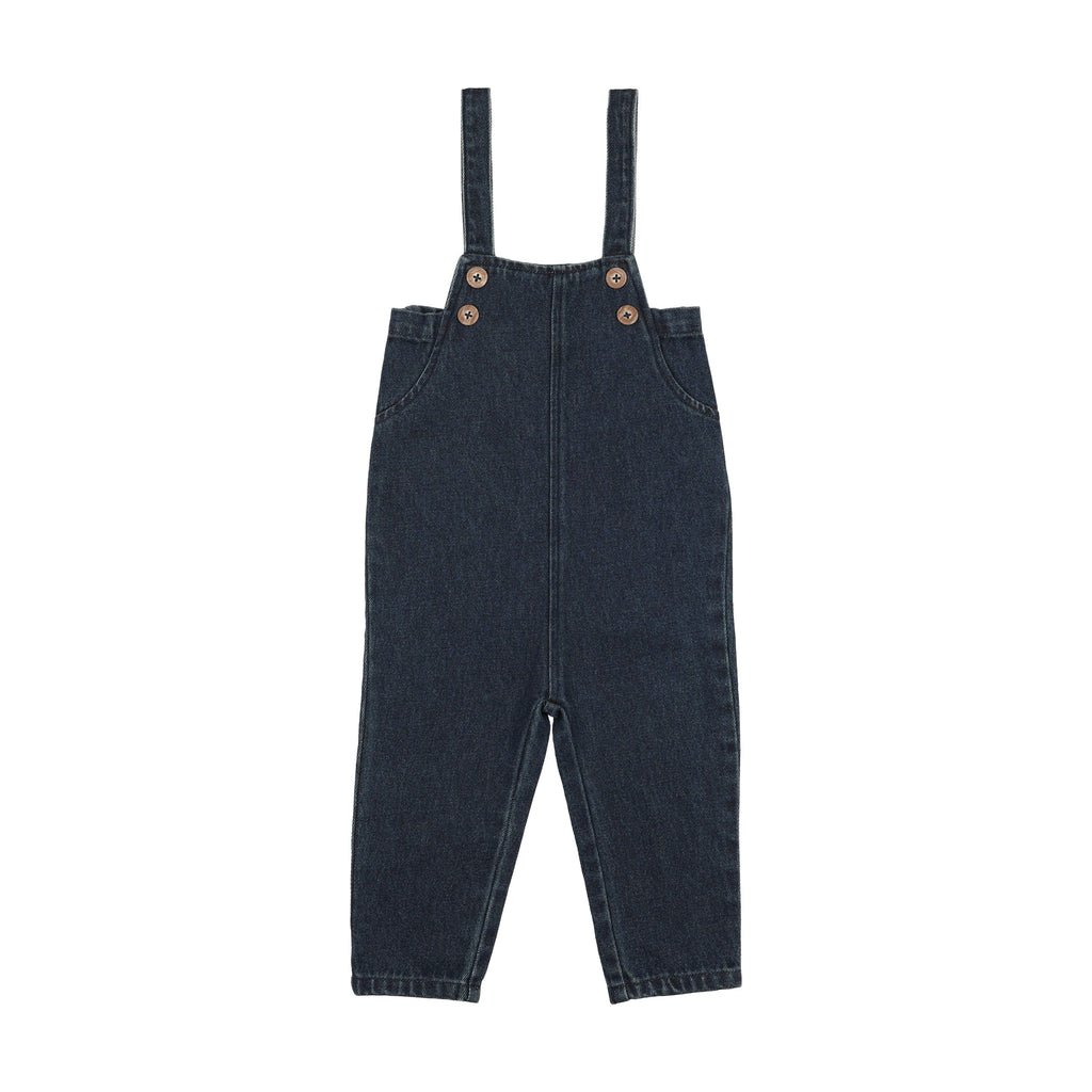 Kin+Kin Overalls Jellybeanzkids Kin+Kin Chambray Baby Overall-Midnight blue