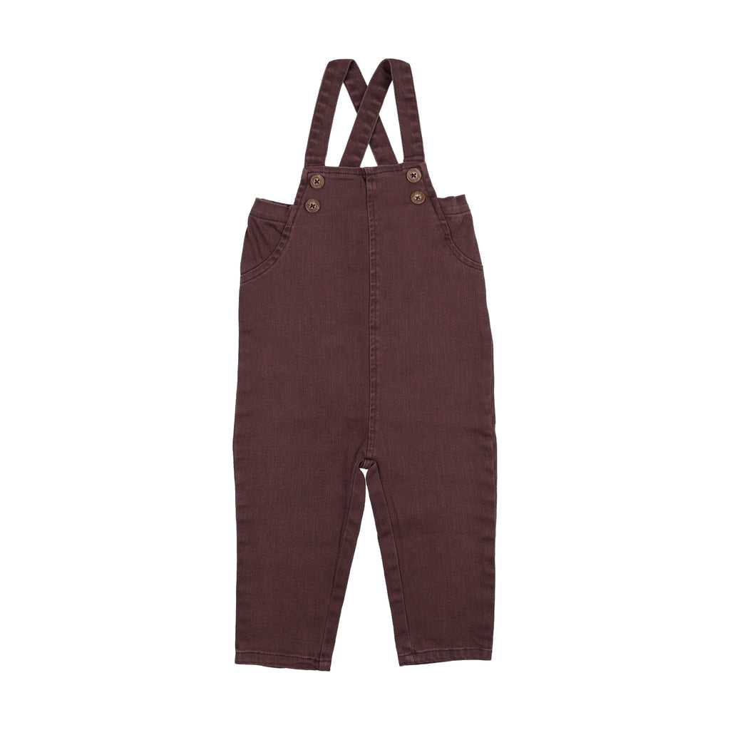Kin+Kin Overalls Jellybeanzkids Kin+Kin Chambray Baby Overall-Plum