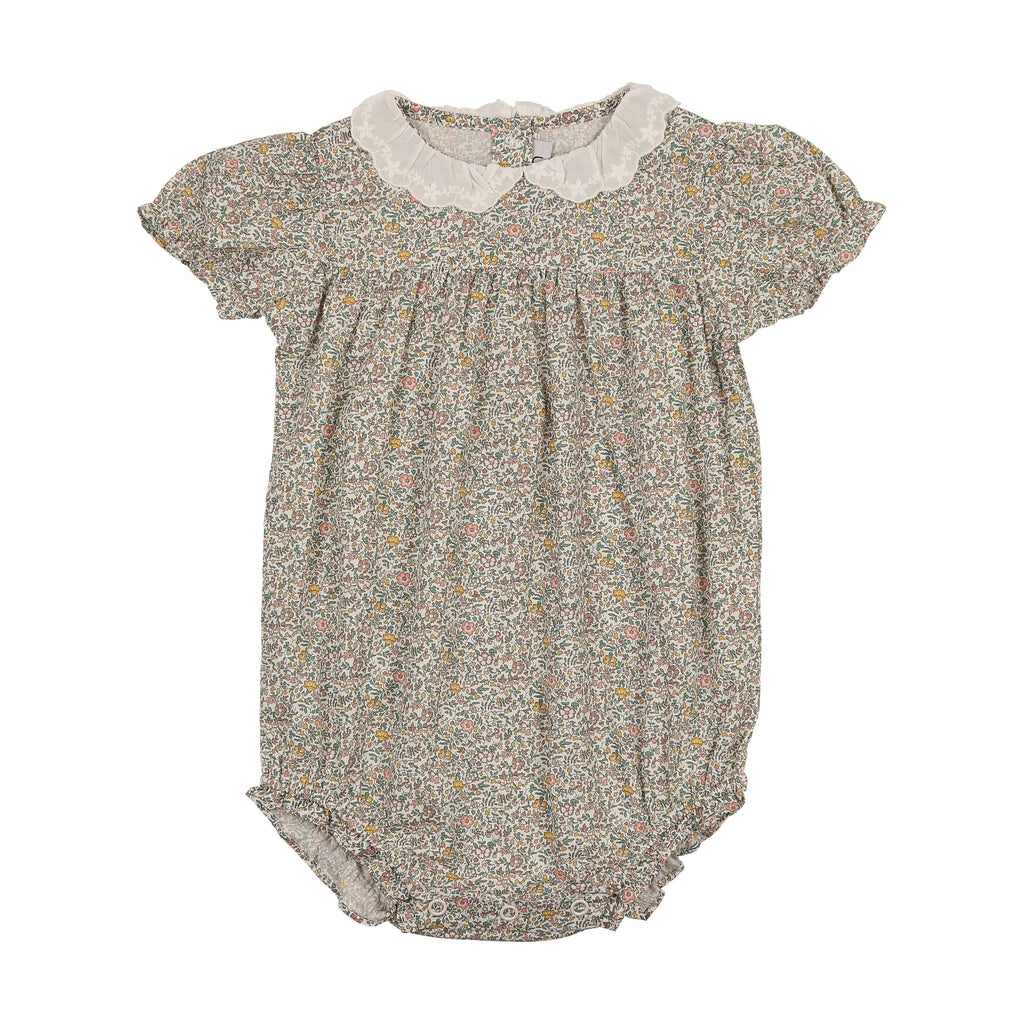 Kin+Kin Romper Jellybeanzkids Kin + Kin Baby Ruffled Collar Romper- Floral Print