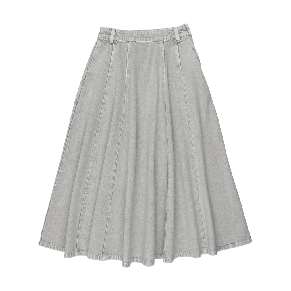 Kin+Kin Skirt Jellybeanzkids Kin + Kin Denim Maxi Circle Skirt- Blue-Grey Denim