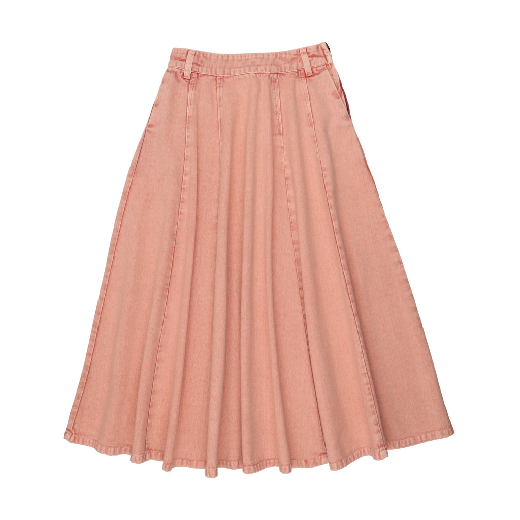 Kin+Kin Skirt Jellybeanzkids Kin + Kin Denim Maxi Circle Skirt- Pink Denim