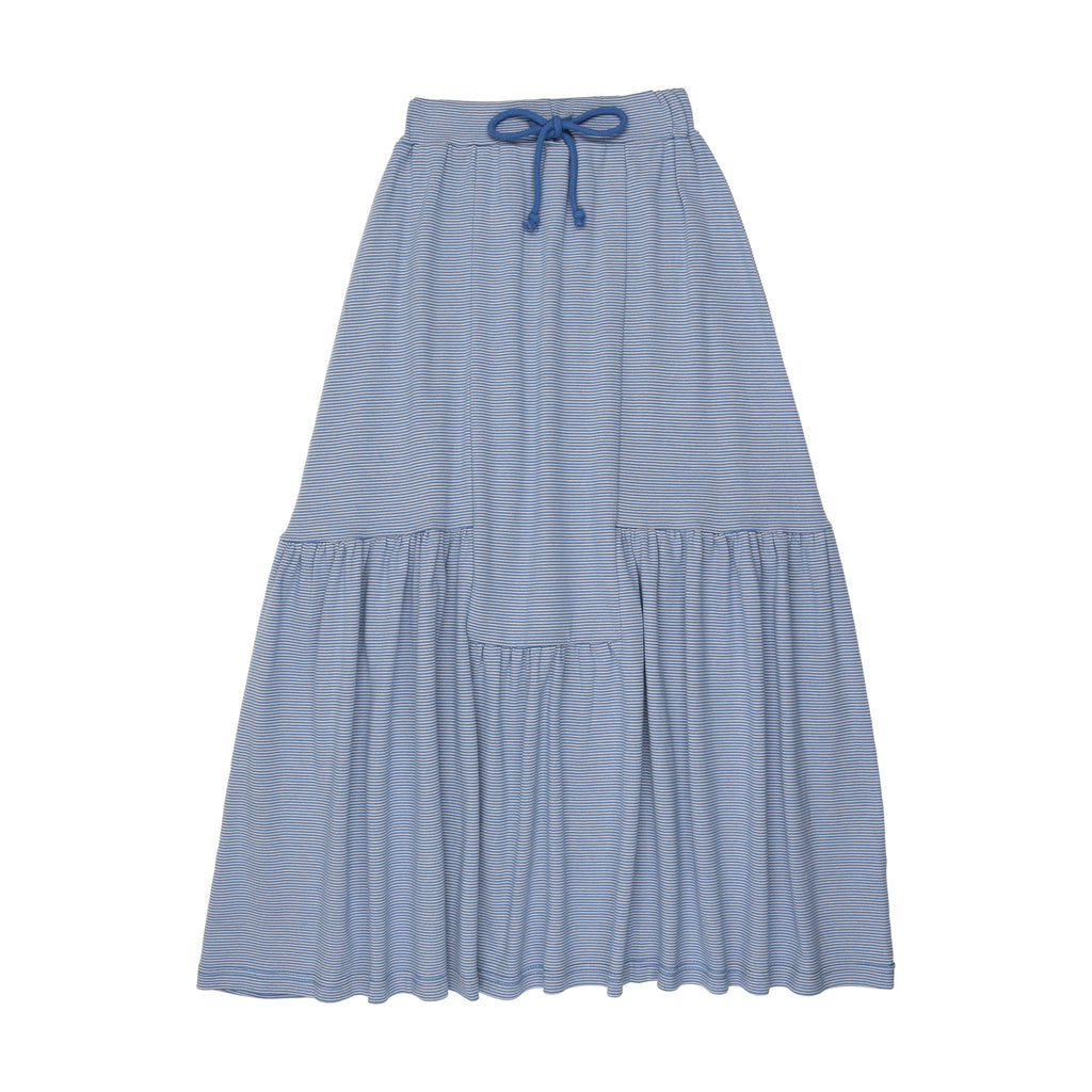 Kin+Kin Skirt Jellybeanzkids Kin + Kin Striped Midi Skirt-Blue Stripes