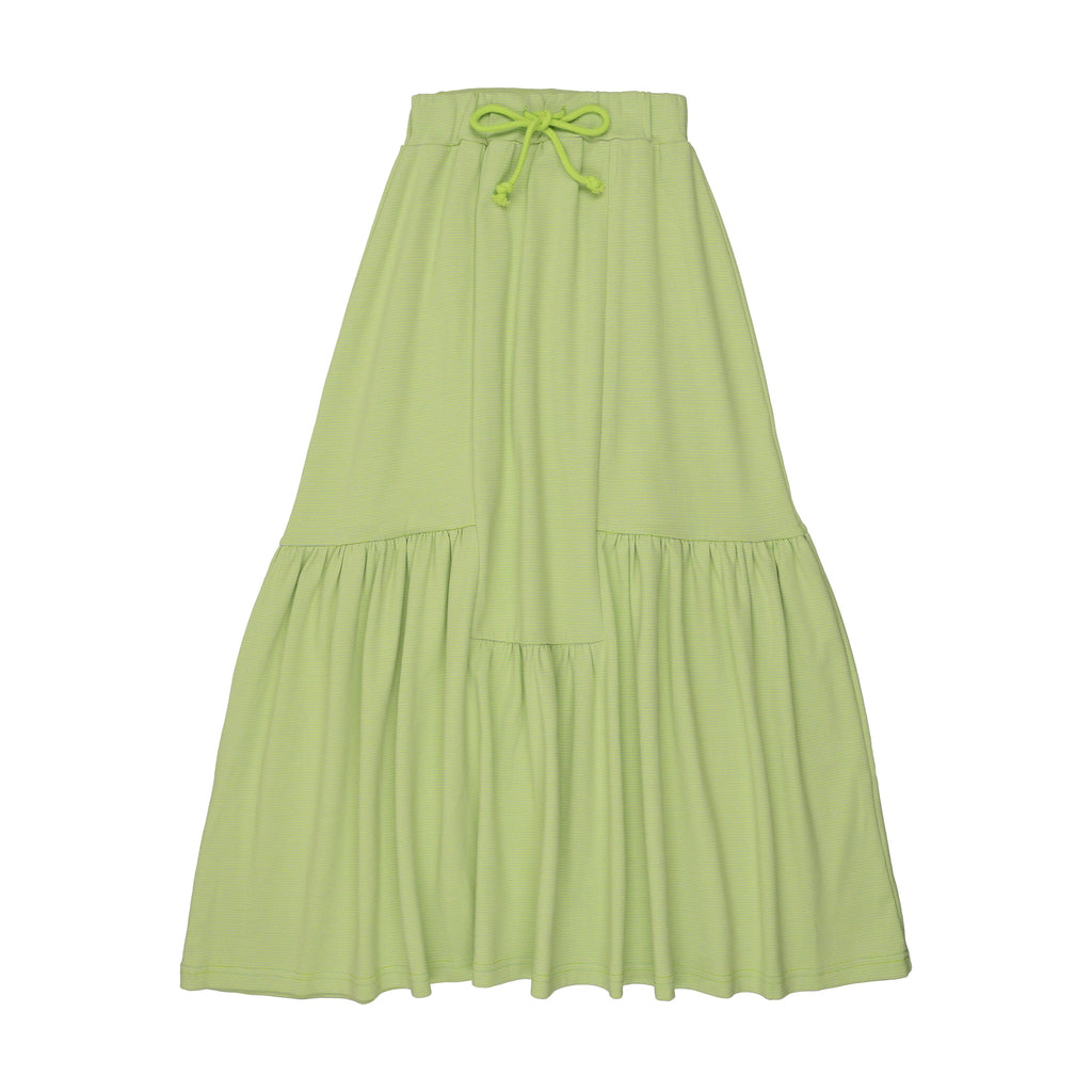 Kin+Kin Skirt Jellybeanzkids Kin + Kin Striped Midi Skirt-Green Stripes