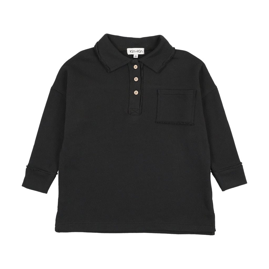 Kin+Kin Sweater Jellybeanzkids Kin+Kin Raw Edge Sweatshirt Pocket Sweatshirt