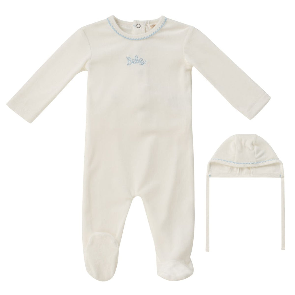 Kipp Footie Jellybeanzkids Kipp Bebe Layette Set- Blue