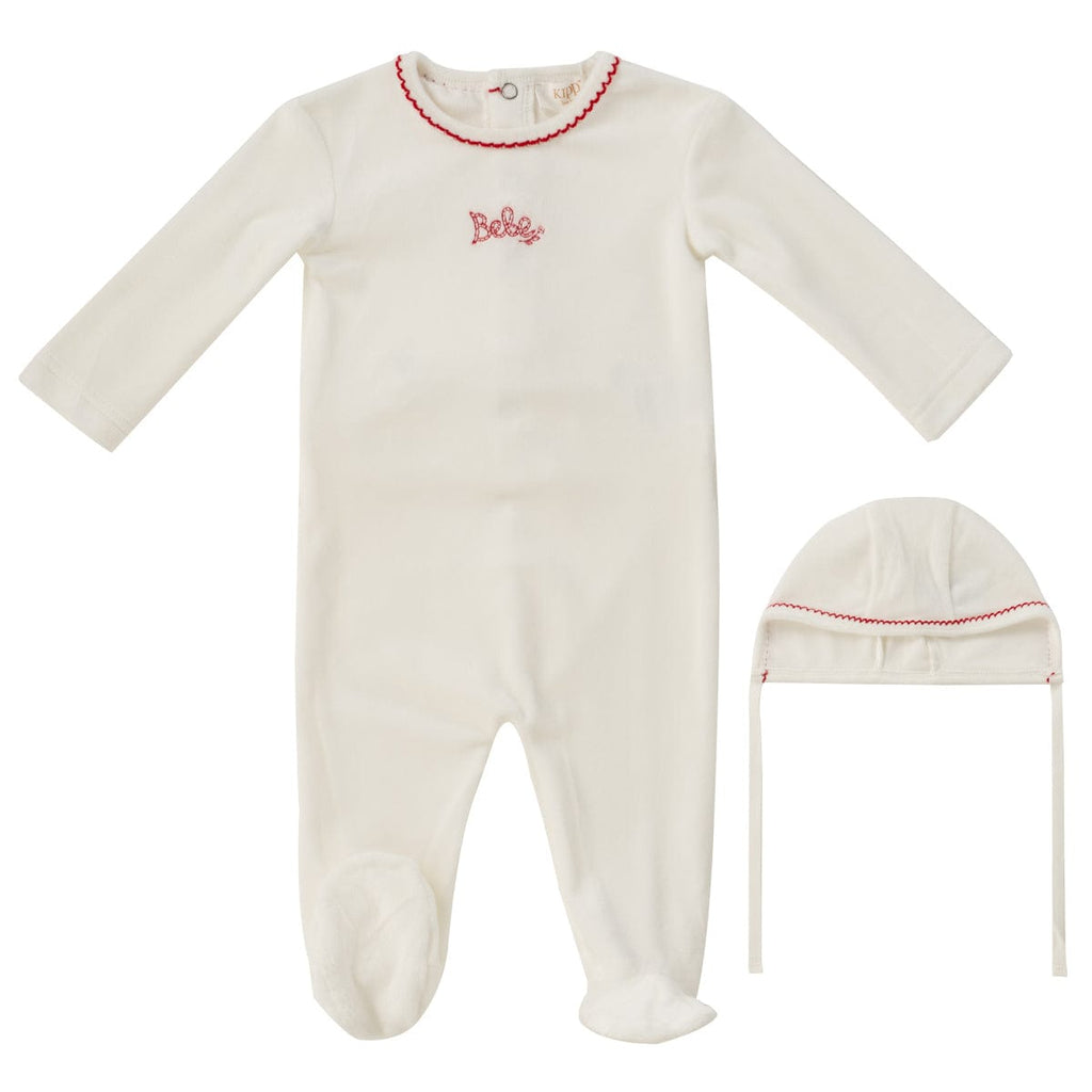 Kipp Footie Jellybeanzkids Kipp Bebe Layette Set- Red