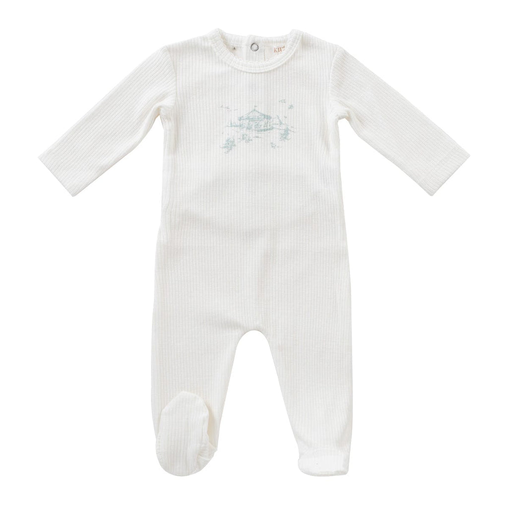 Kipp Footie Jellybeanzkids Kipp Carousel Layette Set- Blue